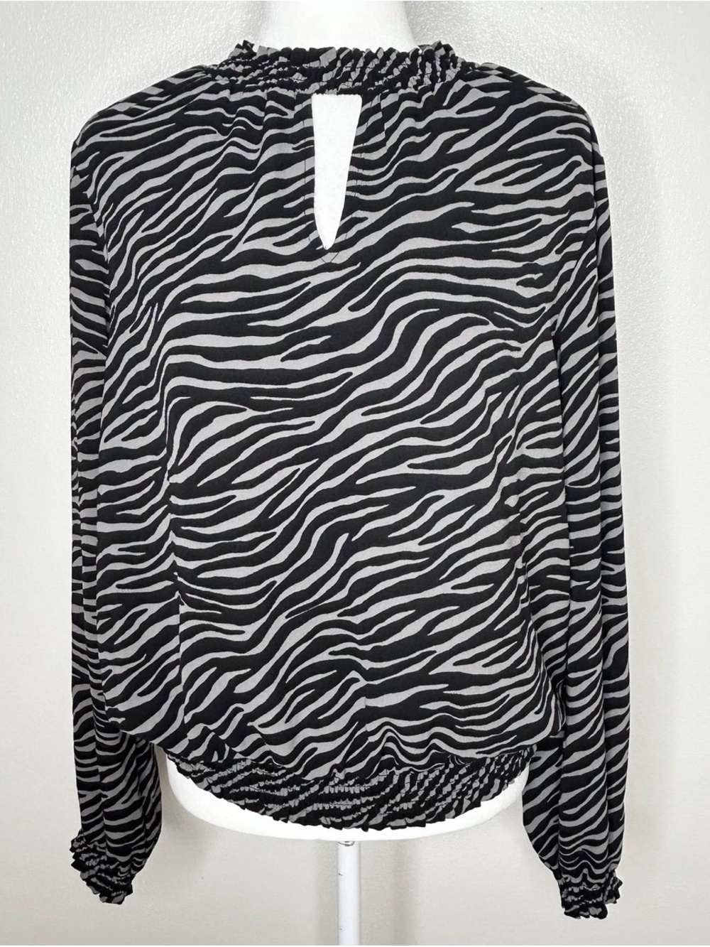 MICHAEL Michael Kors Black Zebra Print With Buttons